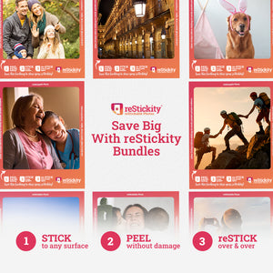 8 reStickity Bundle (4 - 4"x4", 2 - 5"X7", 2 - 8"X10")