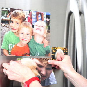 10" x 8" Restickable Photo on refrigerator door