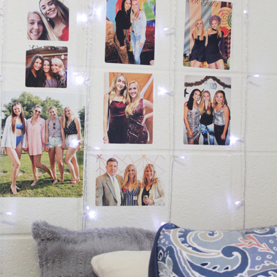 5" x 7" Restickable Photo on Painted Cement Block Dorm Wall